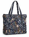 Navy Floral “LA NUIT” Tote Bag.webp