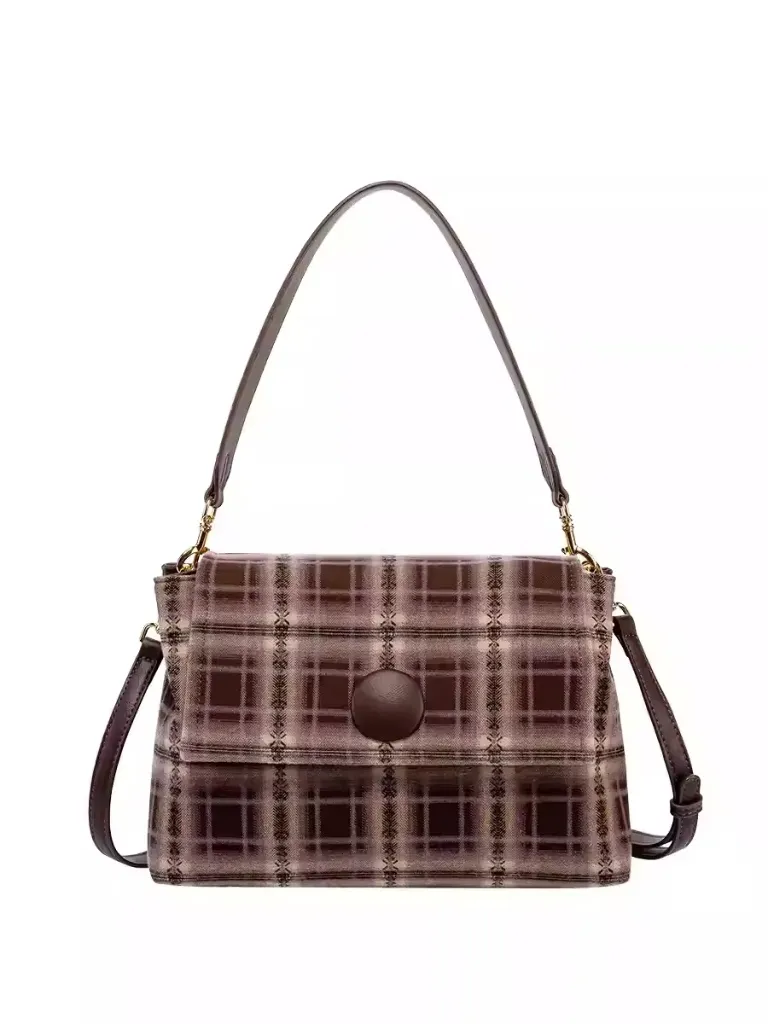 [LN-SB-001-2510-10] The Promenade Flap Bag | Heritage Plaid